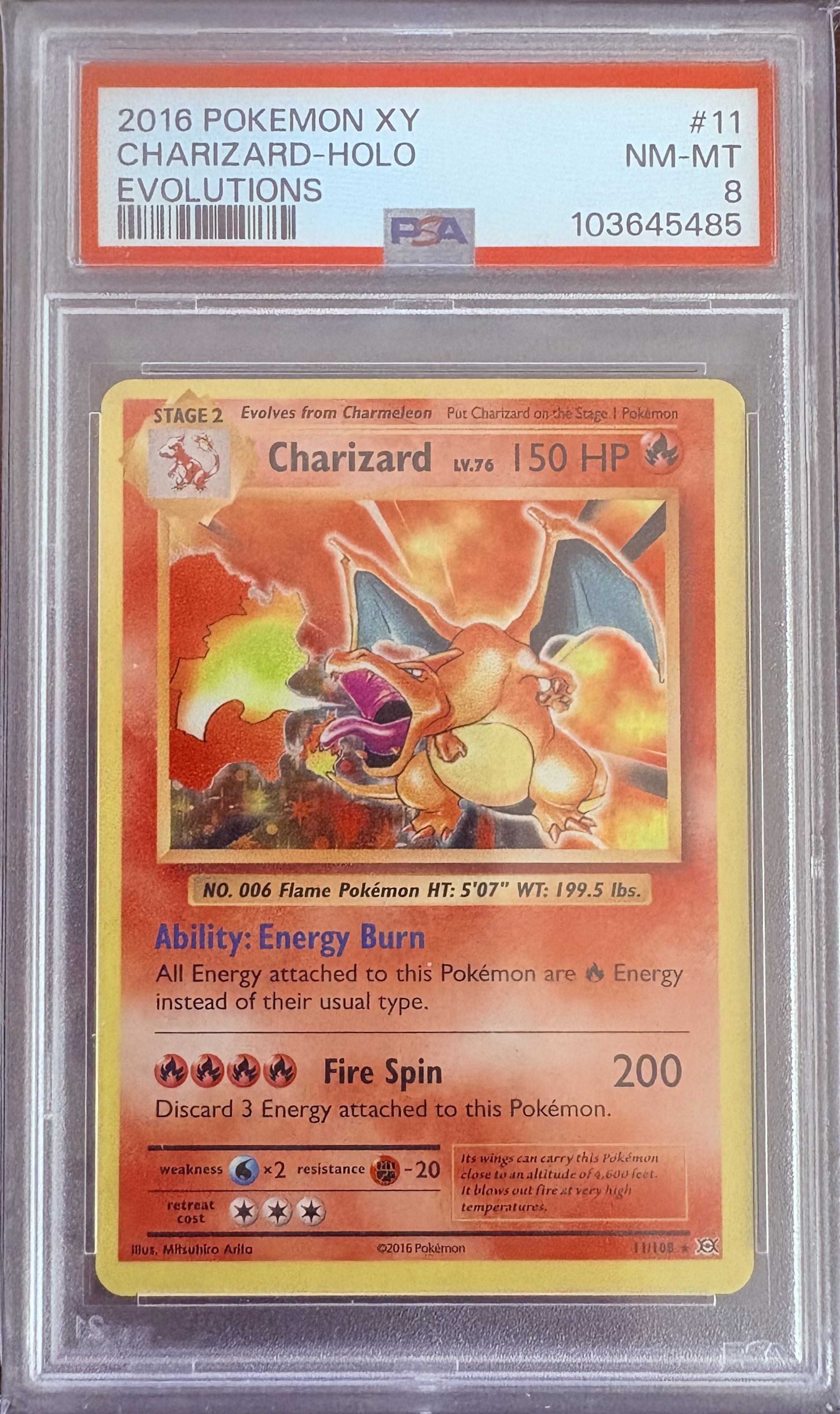 charizard pokemon card psa 8 Pokemon Trading Card Game Scarlet Violet 151 Single Card Illustration Rare Charizard ex PSA 8